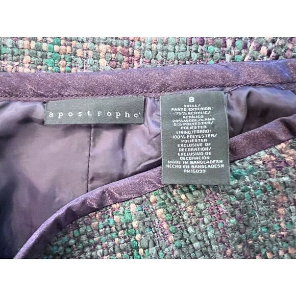 Apostrophe Wool Plaid Skirt Size 8 Wool Blend - Good Condition Vintage - Picture 7 of 7